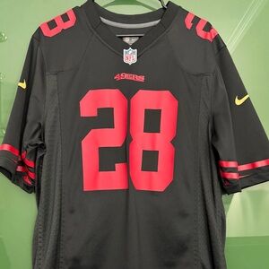 Nike Carlos Hyde San Francisco 49ers #28 Black Alternate Game Jersey Men’s M